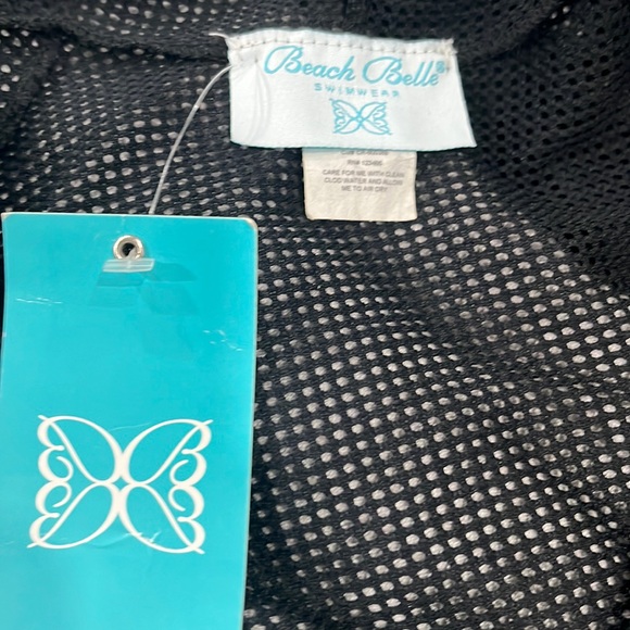 Beach Belle Swimwear Black Mesh Cover Up Dress, Size XL - Picture 3 of 5